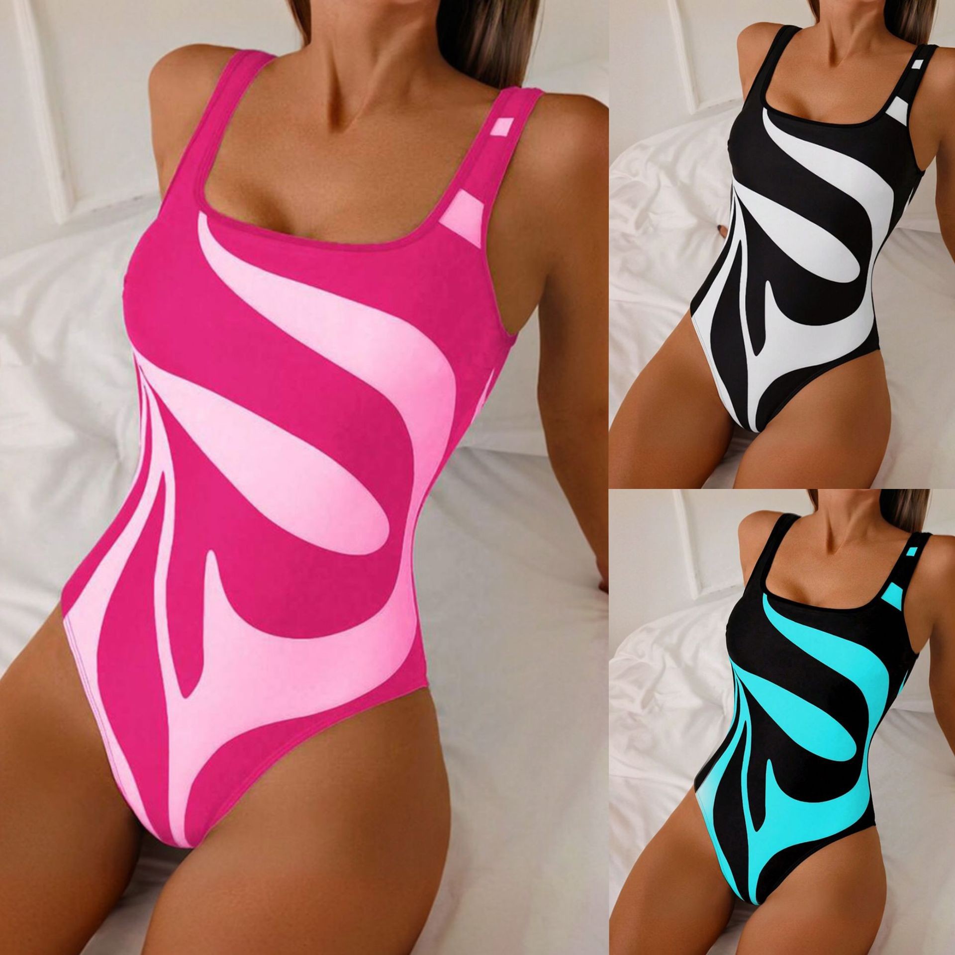 Tankini Wanita Motif Abstrak B - Swimwear ulasan dan harga