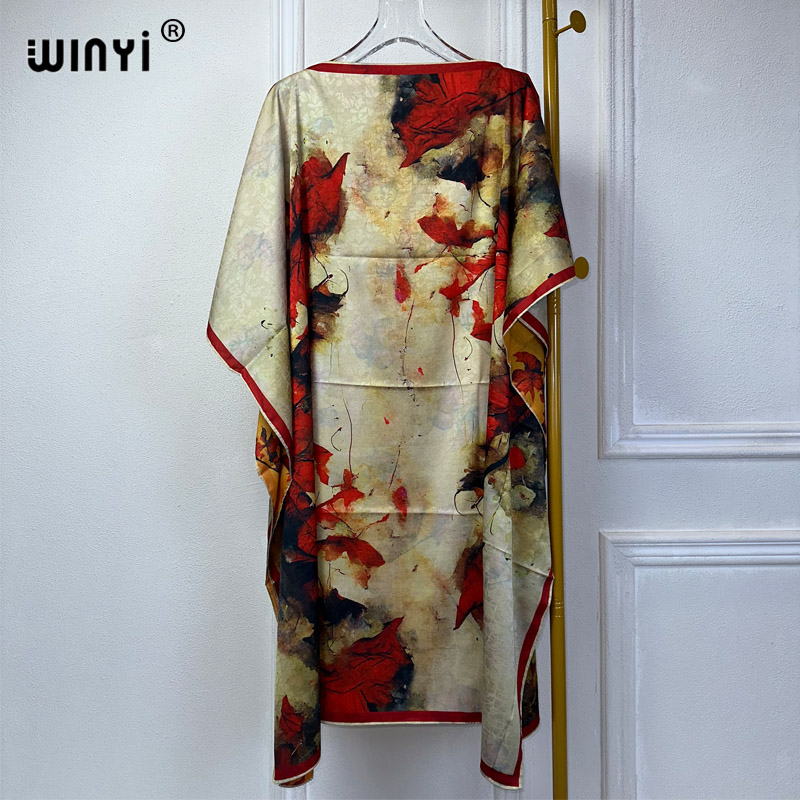 WINYI gaun pantai kualitas tin - Boho Summer Beach Maxi Dress ulasan dan harga